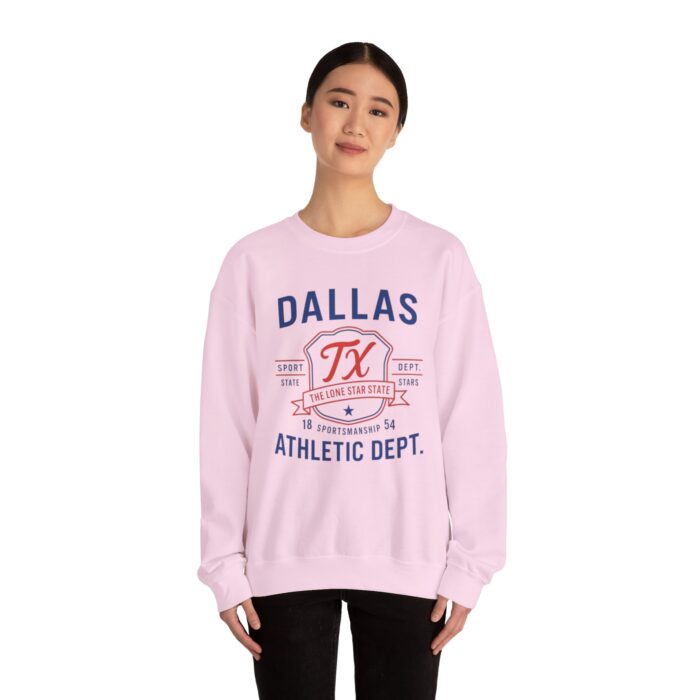 Dallas TX Athletic Dept Crewneck Sweatshirt | Unisex Sporty Casual Wear & Texas Souvenir Gift - Image 24