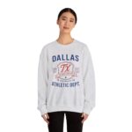 Dallas TX Athletic Dept Crewneck Sweatshirt | Unisex Sporty Casual Wear & Texas Souvenir Gift - Image 12