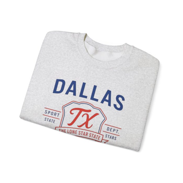 Dallas TX Athletic Dept Crewneck Sweatshirt | Unisex Sporty Casual Wear & Texas Souvenir Gift - Image 3