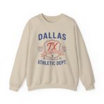 Dallas TX Athletic Dept Crewneck Sweatshirt | Unisex Sporty Casual Wear & Texas Souvenir Gift - Image 13