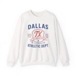 Dallas TX Athletic Dept Crewneck Sweatshirt | Unisex Sporty Casual Wear & Texas Souvenir Gift - Image 5