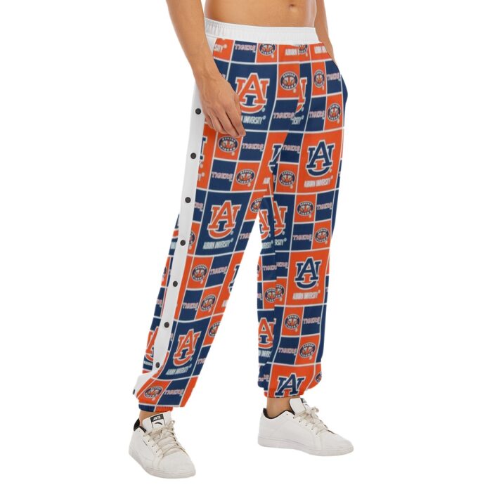 Auburn Tigers Basketball Snap Sweatpants – Men’s Comfortable Game Day Pants - Image 1