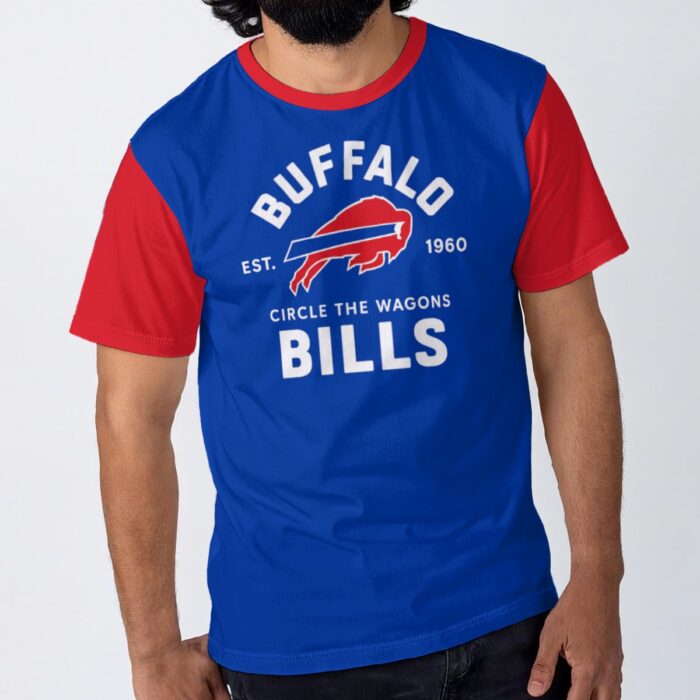 Buffalo Bills Men's O-Neck T-Shirt | 190GSM Cotton - Image 1