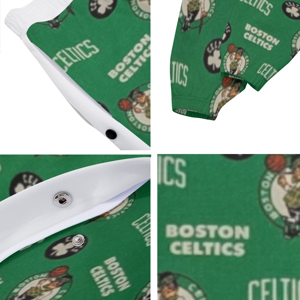 Boston Celtics Basketball Sweatpants with Snap - Image 4