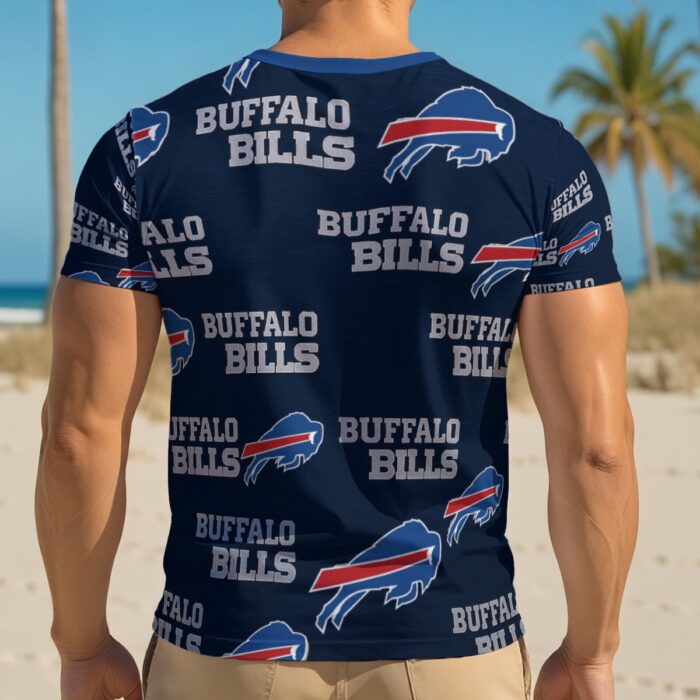 Buffalo Bills Men's V-Neck T-Shirt – NFL Game Day Casual Wear - Image 2