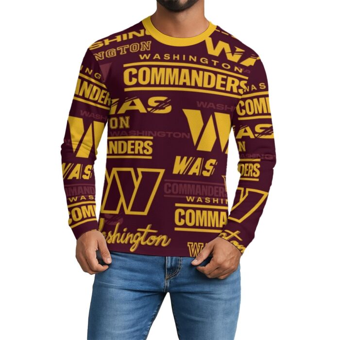 Washington Commander Men's Long Sleeve T-Shirt - Image 3