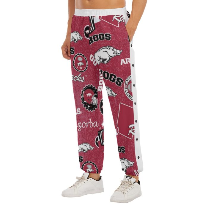 Arkansas Razorbacks Basketball Snap Sweatpants – Men’s Comfortable Game Day Pants - Image 4