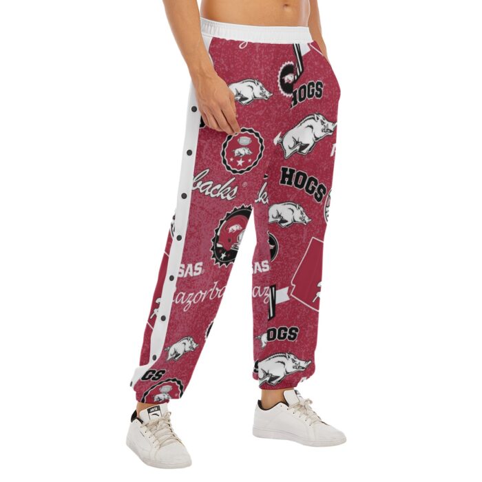 Arkansas Razorbacks Basketball Snap Sweatpants – Men’s Comfortable Game Day Pants - Image 1