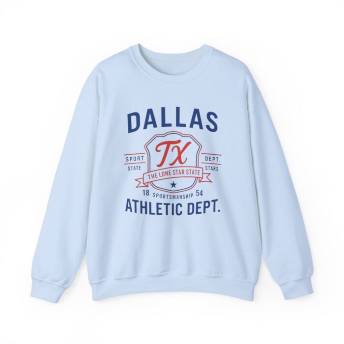 Dallas TX Athletic Dept Crewneck Sweatshirt | Unisex Sporty Casual Wear & Texas Souvenir Gift - Image 17