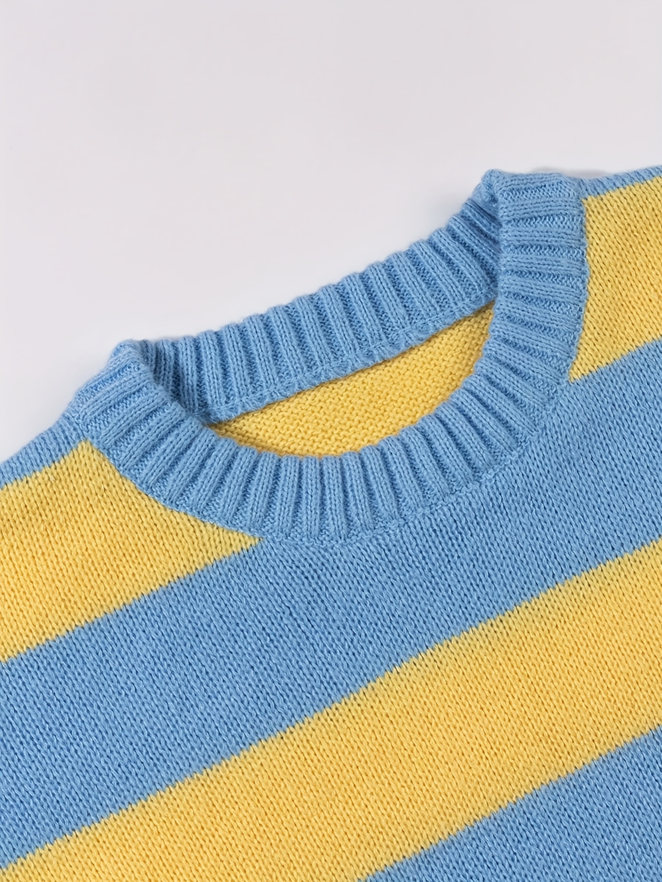 Unisex Streetwear Loose Fit Striped Knit - Image 4