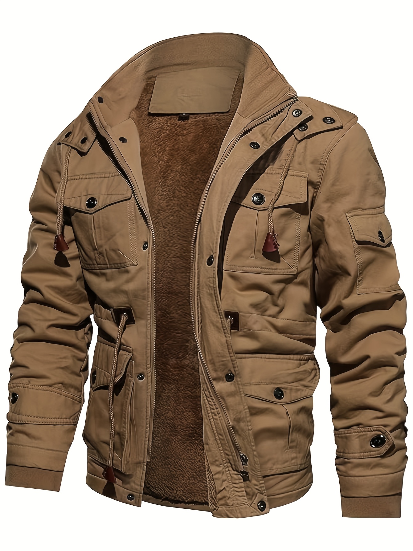 Men's Thick Winter Hooded Jacket Work