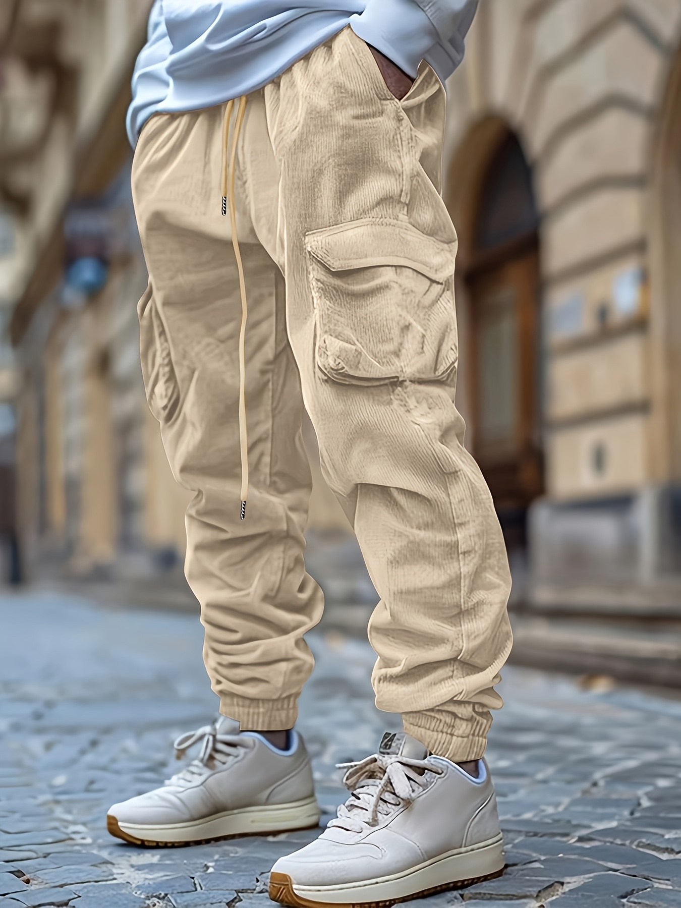 Men'S Casual Corduroy Jogger Pants with