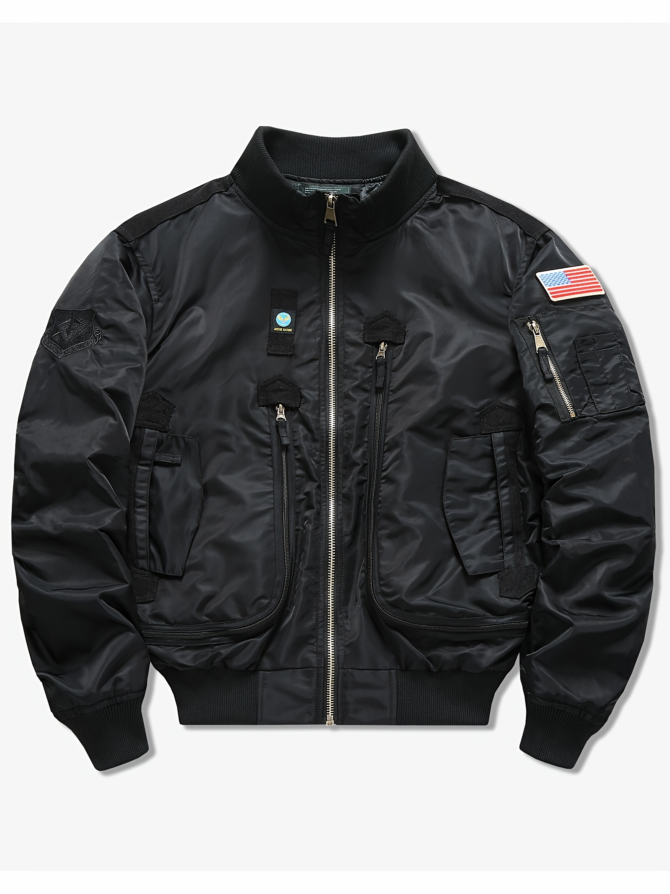 Men'S Short Flight Jacket, Polyamide 100% - Image 3