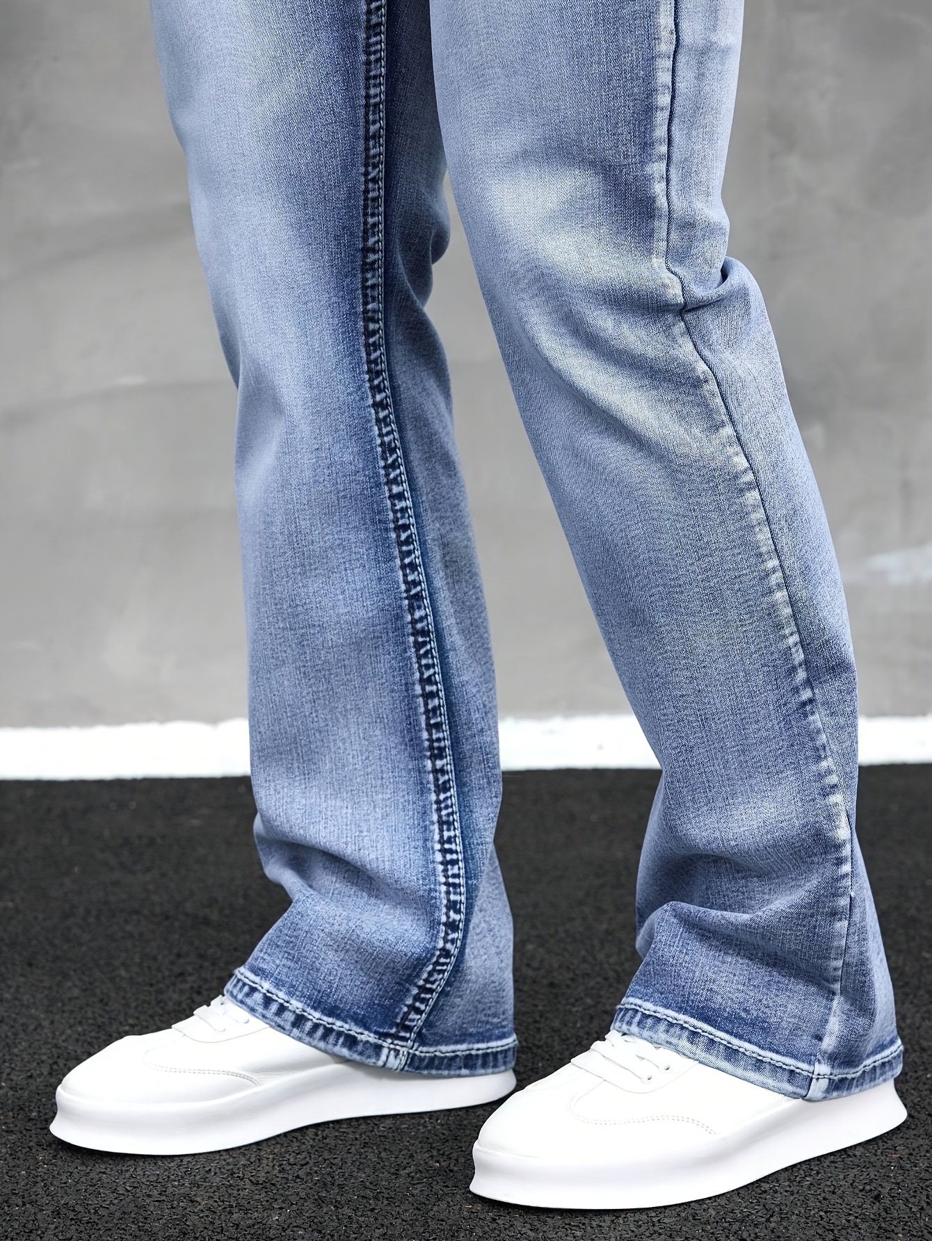 ESDVQ Men's Slim-Fit Vintage Washed Light - Image 8