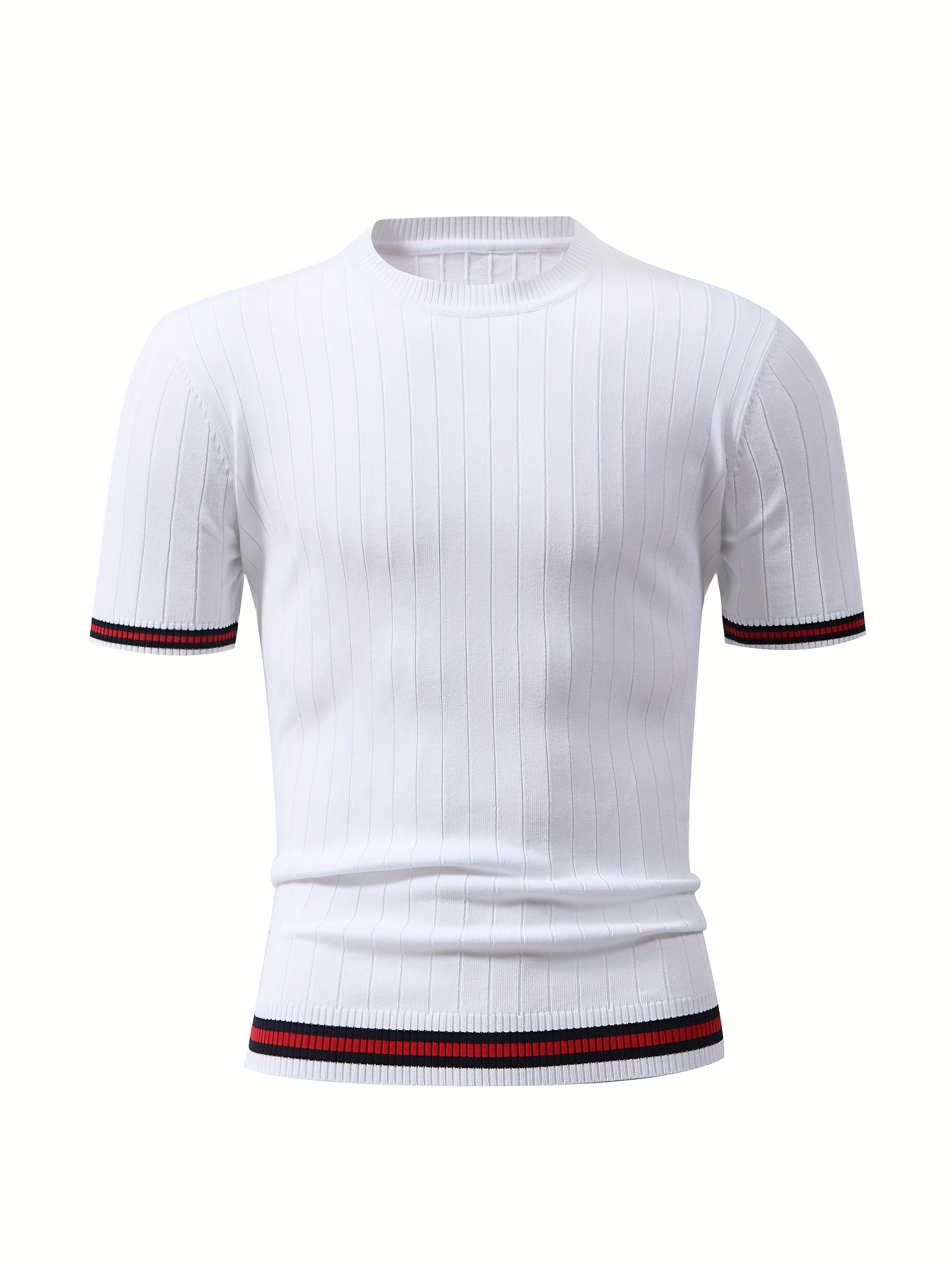 New Stylish Men'S Short-Sleeve Knit Top - Image 3