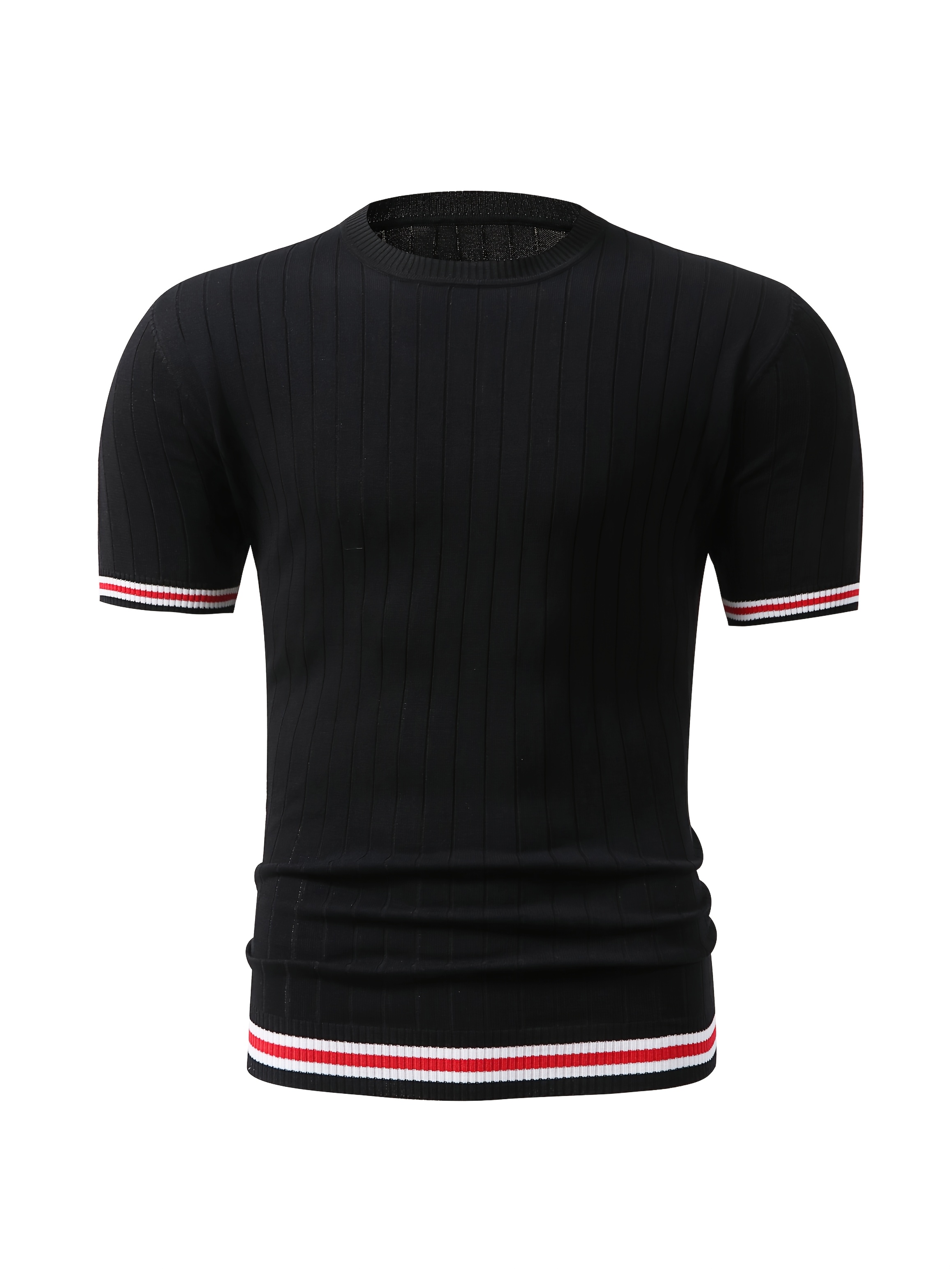 New Stylish Men'S Short-Sleeve Knit Top - Image 2