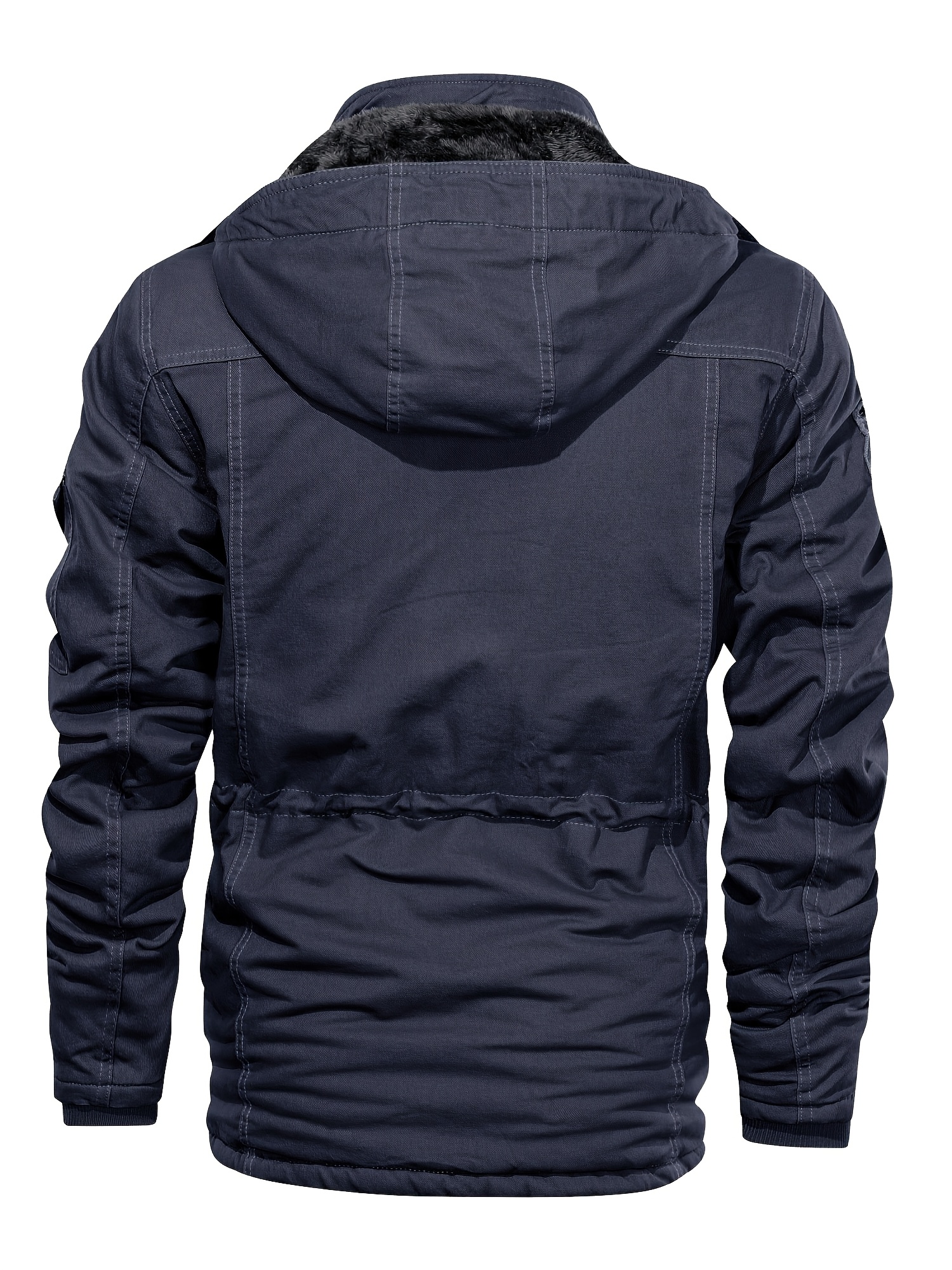Men's Thick Winter Hooded Jacket Work - Image 9