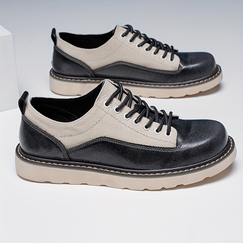 Men's Stylish Lace-Up Oxford Shoes - - Image 3