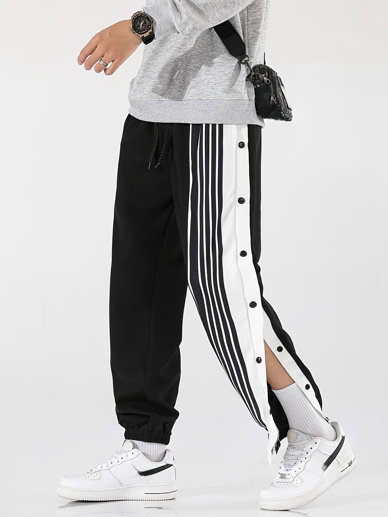 Men'S Breathable Knit Joggers - Navy - Image 2