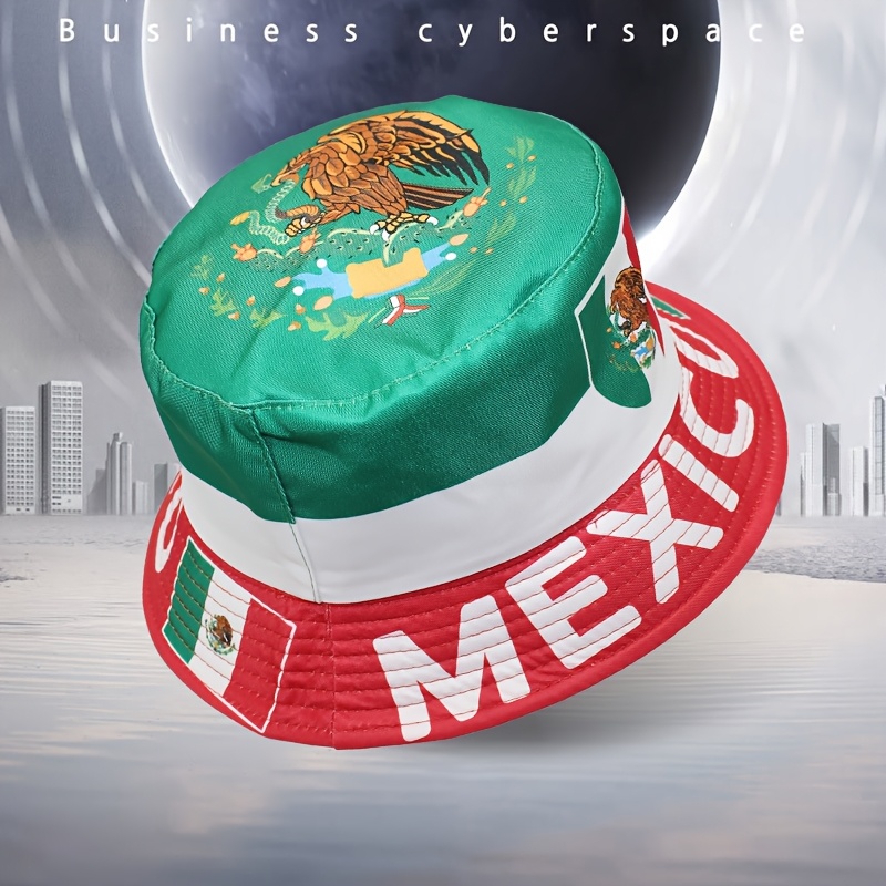 Mexican Flag Print Baseball Cap -