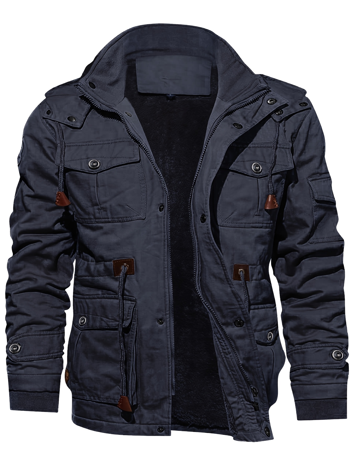 Men's Thick Winter Hooded Jacket Work - Image 3