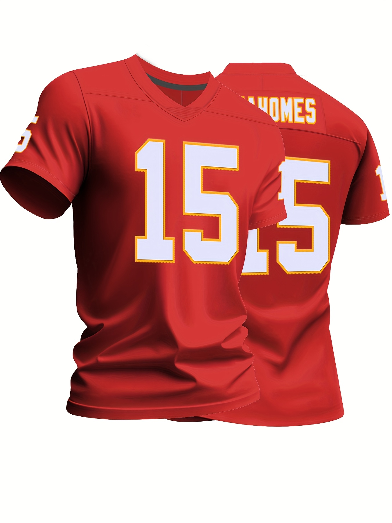 Men's # 15 Red Rugby Shirt,