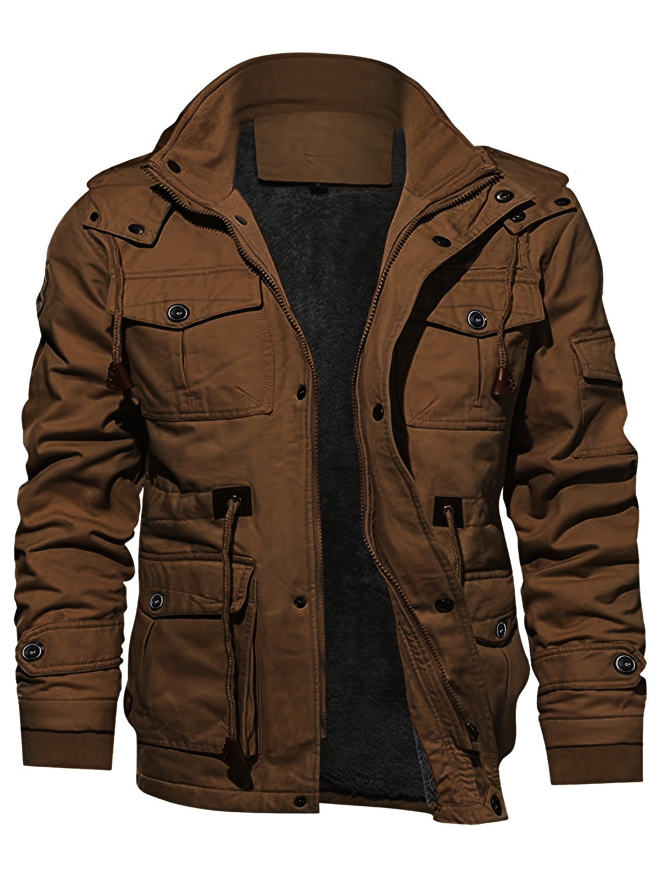 Men's Thick Winter Hooded Jacket Work - Image 5