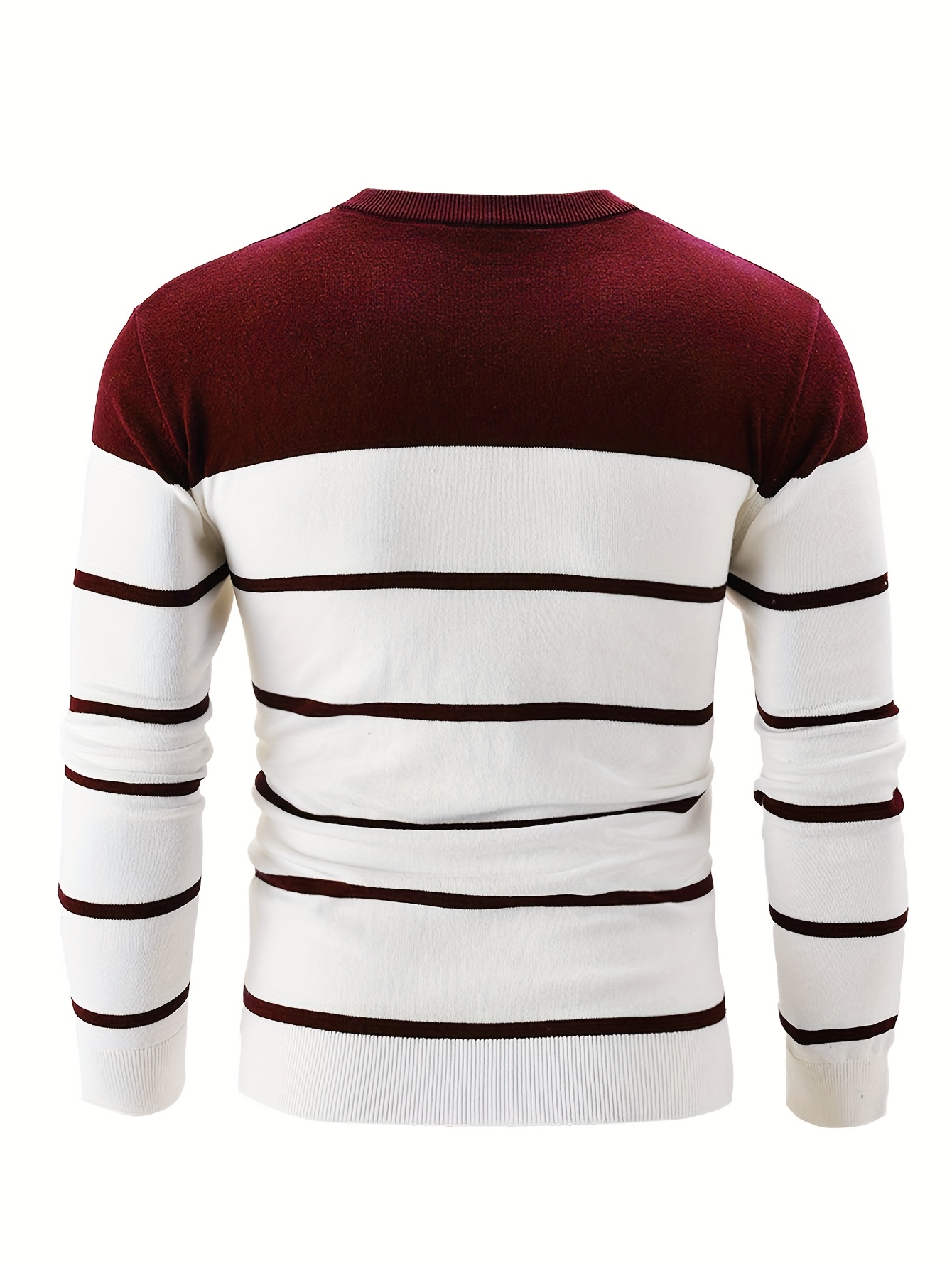 Men'S Cozy Striped Crew Neck Sweater - Image 7