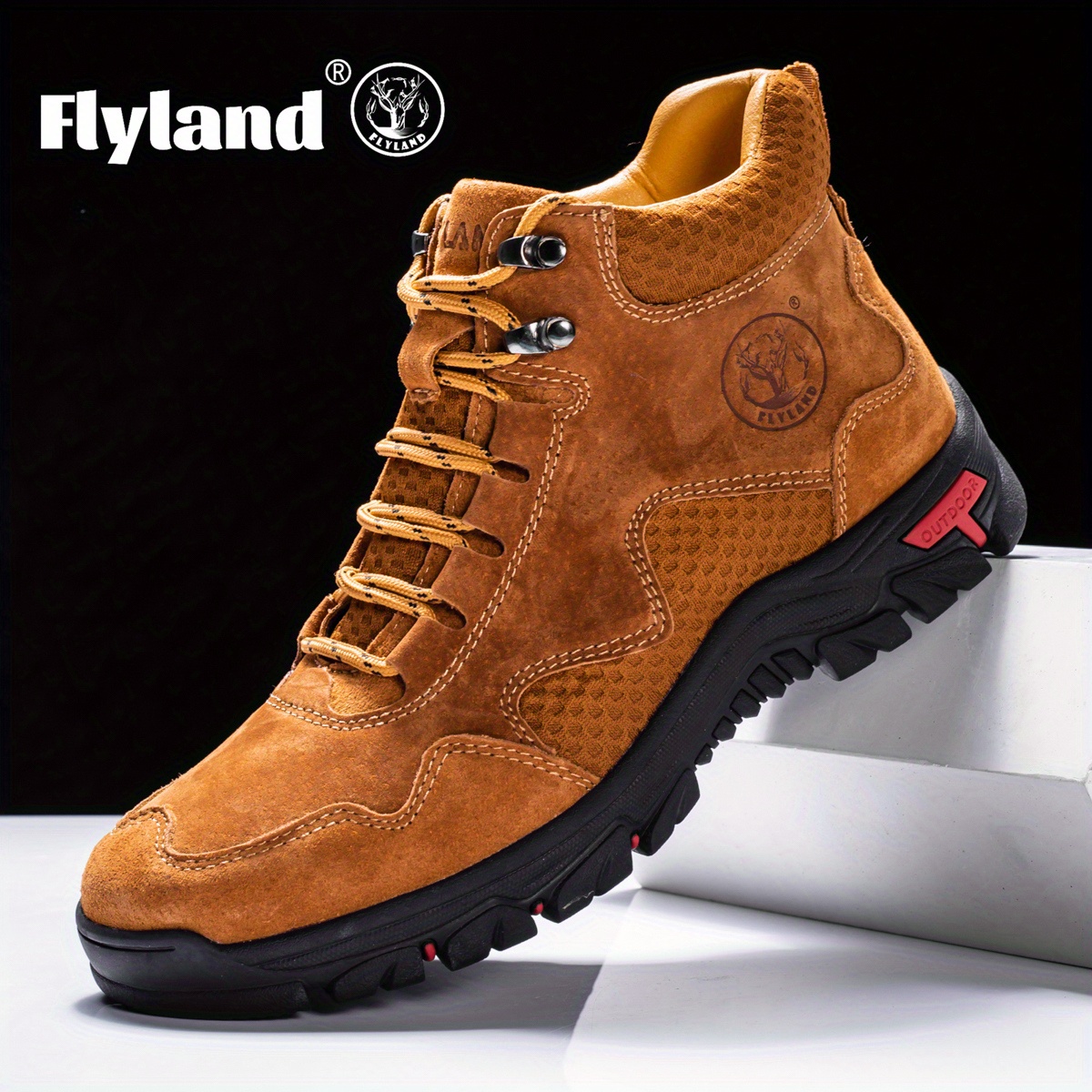 FLYLAND Men's Handmade Genuine Ankle Boots - Image 4