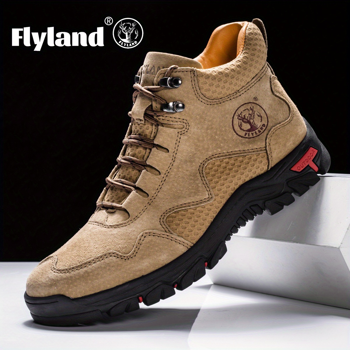 FLYLAND Men's Handmade Genuine Ankle Boots - Image 12