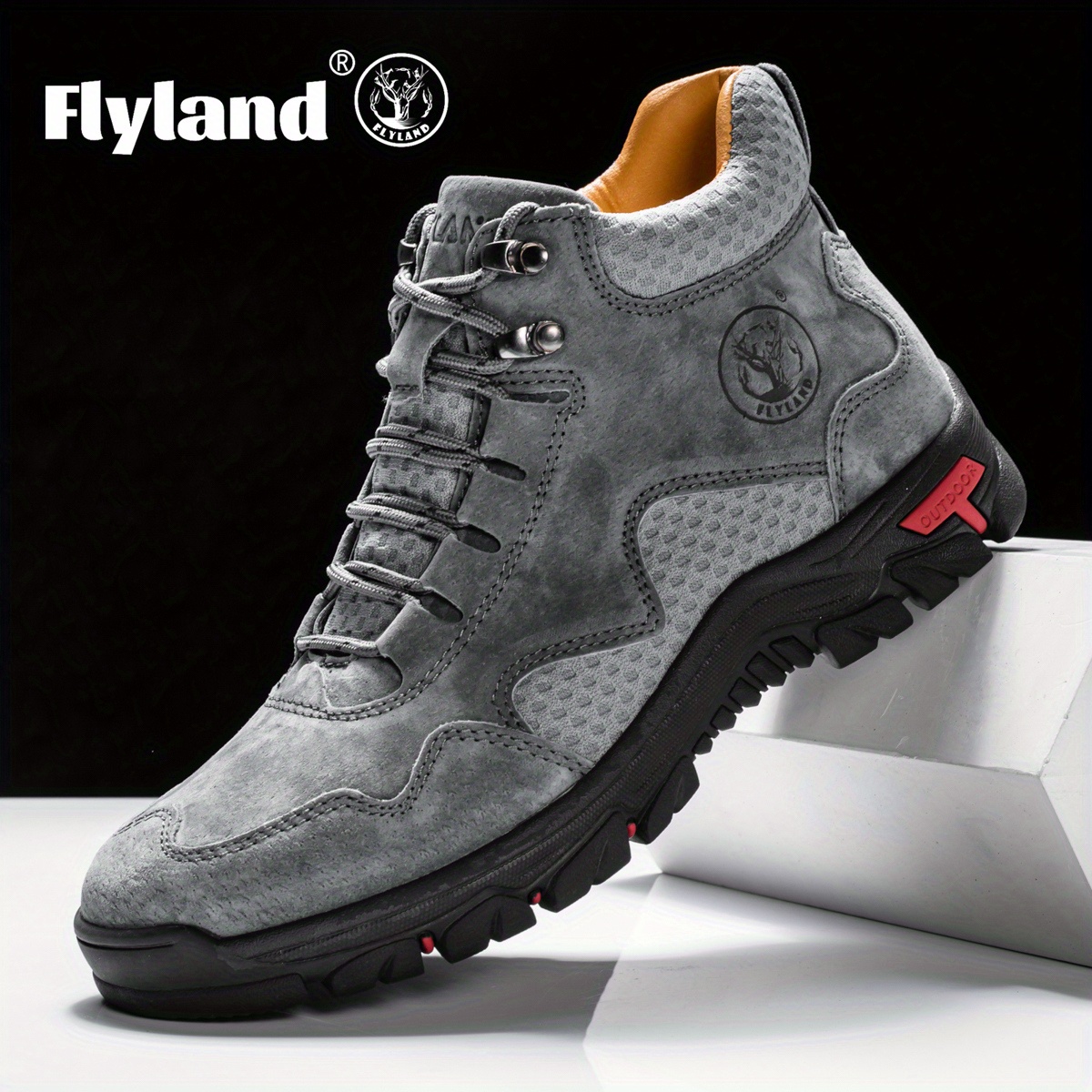 FLYLAND Men's Handmade Genuine Ankle Boots - Image 6