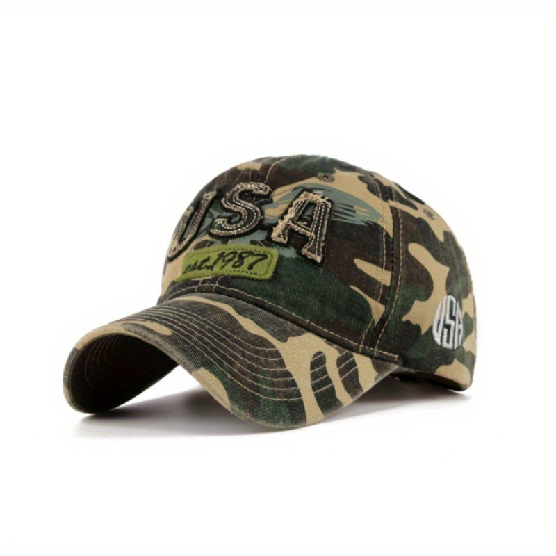 Unisex Camo Baseball Cap with Embroidered - Image 4