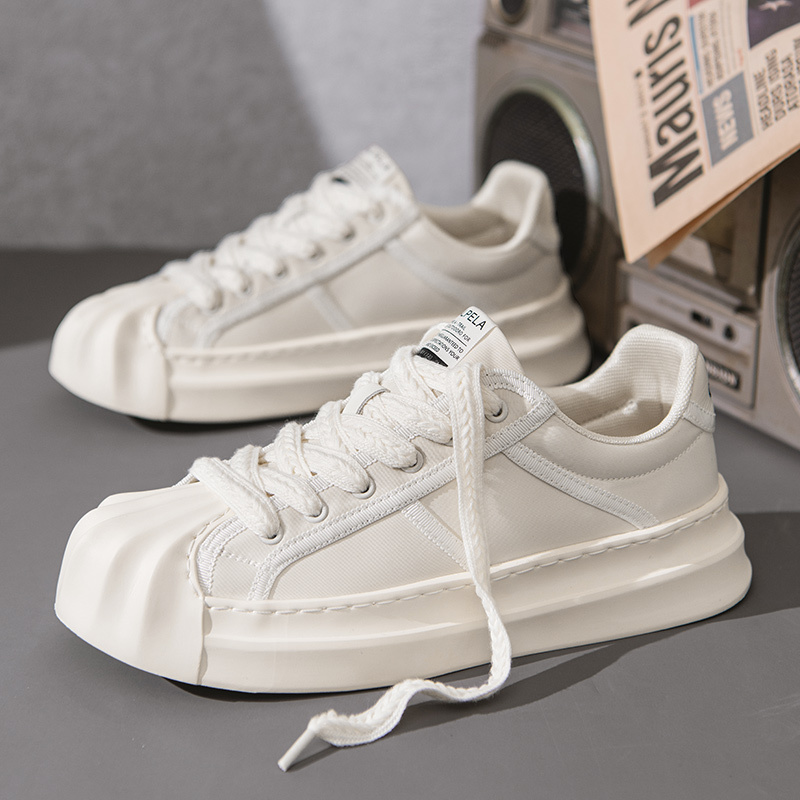 Men'S Retro Shell-Toe Sneakers - Black - Image 5