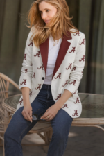 Alabama Crimson White Game Day Blazer –  College Football Statement Jacket - Image 3