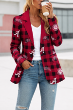 Alabama Crimson Game Day Plaid Blazer