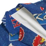 Kansas Jayhawks Casual Flat Lapel Collar Blazer – Royal Blue, Crimson Red and White - Image 3