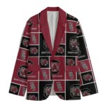 South Carolina Gamecocks Casual Flat Lapel Collar Blazer – Garnet and Black