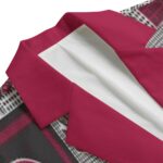 Alabama Crimson Patchwork Plaid Game Day Blazer – Unisex College Football Statement Jacket - Image 7