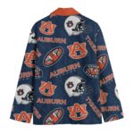 Auburn Tigers Flat Lapel Collar Blazer – Navy Blue and Burnt Orange - Image 4
