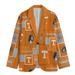 Tennessee Volunteers Casual Flat Lapel Collar Blazer – Tennessee Orange and White