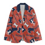 Illinois Fighting Illini Orange, Navy & White  Blazer – Bold College Game Day Style