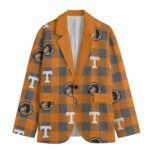 Tennessee Volunteers Casual Flat Lapel Collar Blazer – Orange and White - Image 4