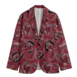South Carolina Gamecocks Casual Flat Lapel Collar Blazer – Garnet and Black