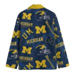 Michigan Wolverines Blue Yellow College Football Game Day Blazer – Men’s Statement Sports Jacket - Image 2