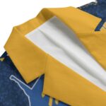 West Virginia Mountaineers Casual Flat Lapel Collar Blazer – Old Gold and Navy Blue - Image 3