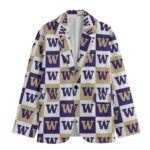 Washington Huskies Casual Flat Lapel Collar Blazer – Purple and Gold