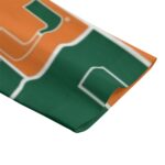 Miami Hurricanes Casual Flat Lapel Collar Blazer – Green and Orange - Image 3