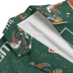 Miami Hurricanes Casual Flat Lapel Collar Blazer – Green and Orange - Image 3