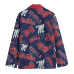 Ole Miss Rebels Casual Flat Lapel Collar Blazer – Cardinal Red and Navy Blue - Image 2