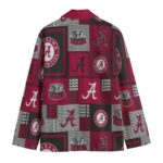 Alabama Crimson Patchwork Plaid Game Day Blazer – Unisex College Football Statement Jacket - Image 4